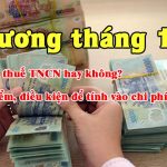tiền lương tháng 13 có chịu thuế tncn không